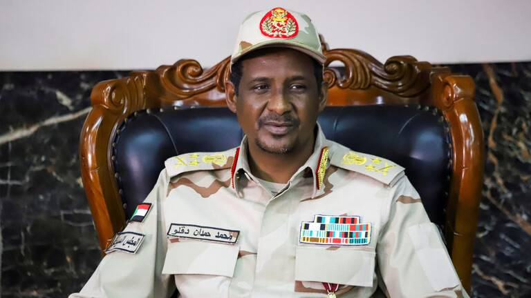 السودان.. حميدتي ينفي تواجده في قبيلة الكواهلة الدليقاب