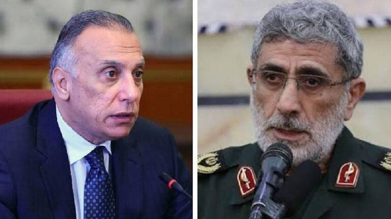 الكاظمي يجتمع بقائد فيلق القدس الإيراني في بغداد