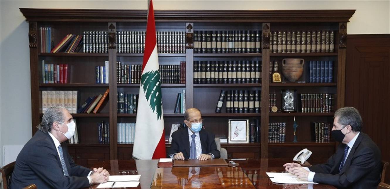 وزني بعد لقائه عون: ابلغتنا الفاريز ومارسال انهاء اتفاقية التدقيق الجنائي في حسابات مصرف لبنان