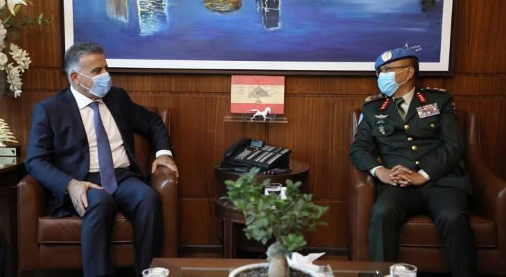 ابراهيم استقبل القائد الجديد لقوات فض الإشتباك بالجولان بزيارة تعارف