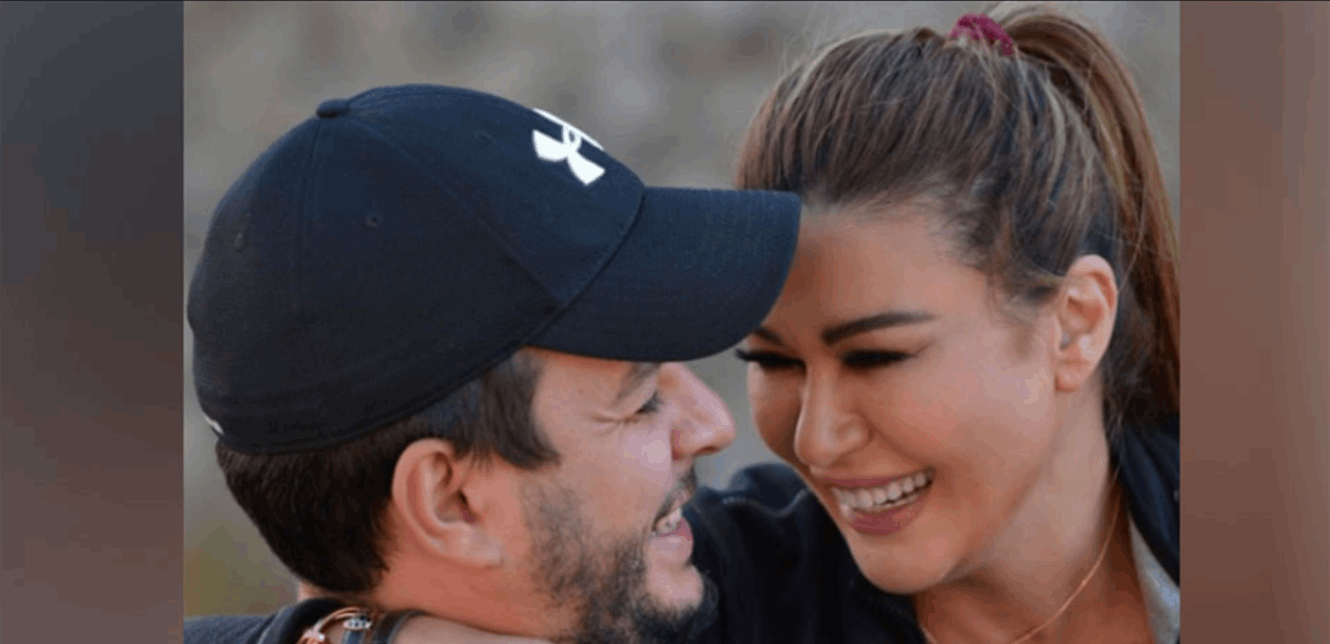 خطيب نادين الراسي يمشط شعرها.. وهكذا علقت (صورة)