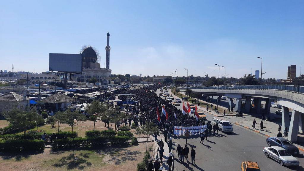 تظاهرات حاشدة للخريجين وحملة الشهادات العليا وسط بغداد