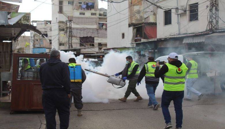 حملات تعقيم للهيئة الصحية الاسلامية في صيدا