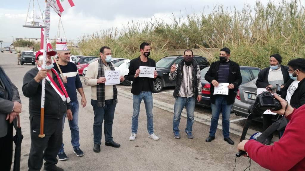 وقفة أمام قصر عدل صيدا رفضا للتوقيفات ولمناسبة مرور 6 أشهر على انفجار المرفأ