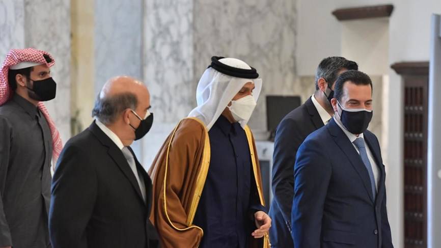 نائب رئيس الوزراء القطري من بعبدا: ندعم أي مسار لتشكيل الحكومة
