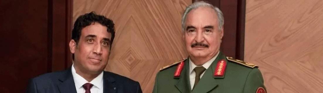 حفتر يؤكد للمنفي دعم الحكومة الجديدة والتداول السلمي للسلطات