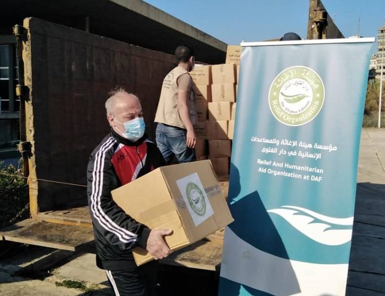 هيئة الإغاثة: توزيع 450 حصة غذائية وإستفادة أكثر من 2,500 فرد