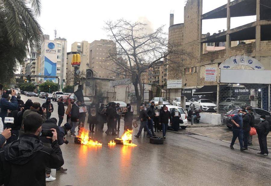 إعتصام لأهالي ضحايا إنفجار المرفأ أمام قصر العدل