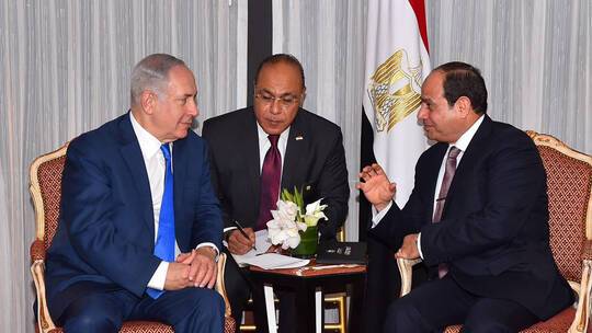 نتنياهو يستقبل وزير البترول المصري ويوجه رسالة إلى السيسي