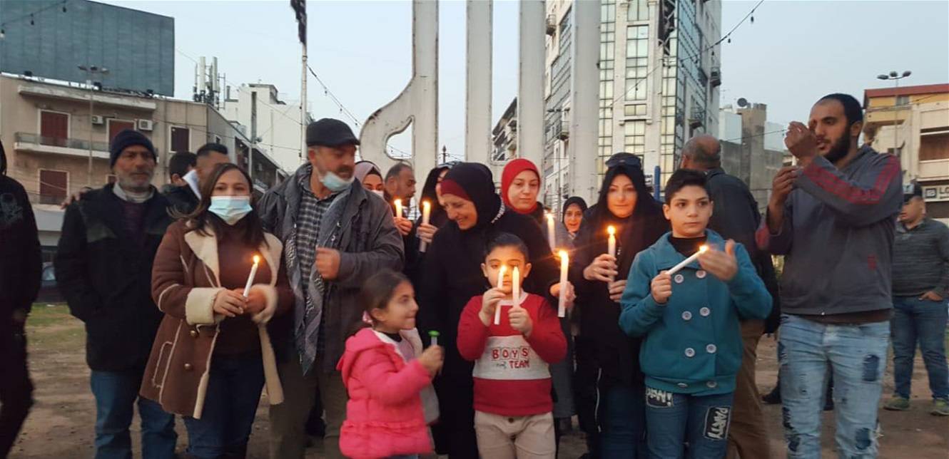 وقفة تضامنية مع أهالي ضحايا انفجار المرفأ في طرابلس