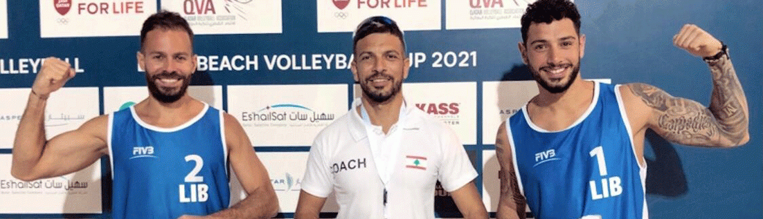 الدوري العالمي في الكرة الطائرة الشاطئية : اللبنانيان القزي - صليبا الى الجدول النهائي