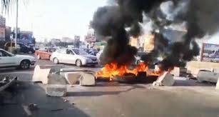 قطع الطريق الرئيسية في الرفيد قضاء راشيا