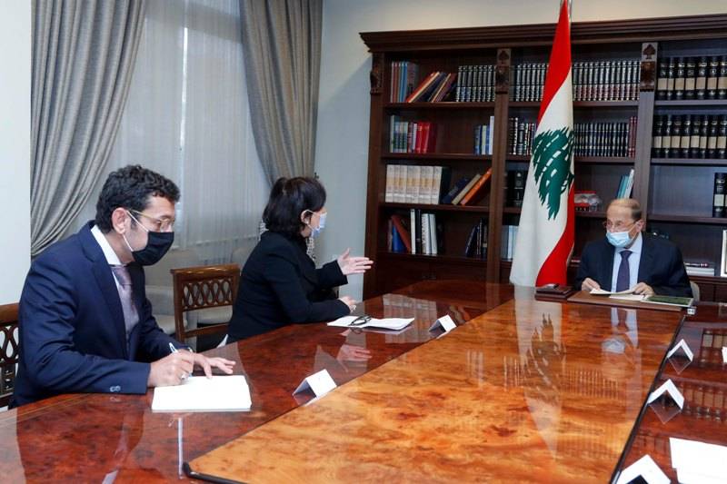 عون سلم رشدي نسخة من تقرير لبنان عن التسرب النفطي