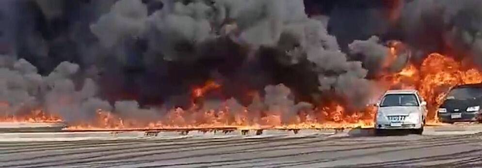 انفجار شاحنة محملة بـ 400 أسطوانة غاز في مصر