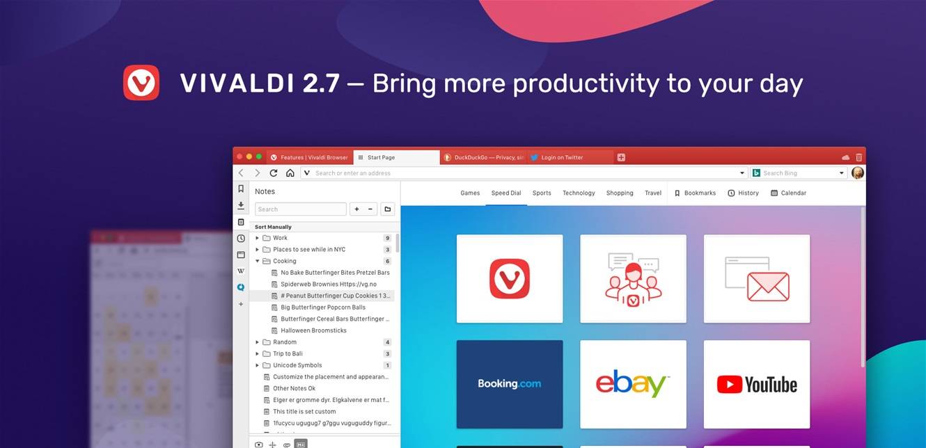 متصفّح "Vivaldi" يقدّم ميزات جديدة لتسهيل استخدامه