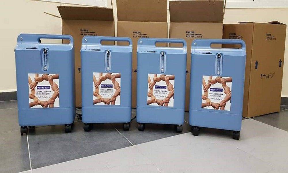 تقديم 40 جهاز تنفس لوزارة الصحة والصليب الاحمر