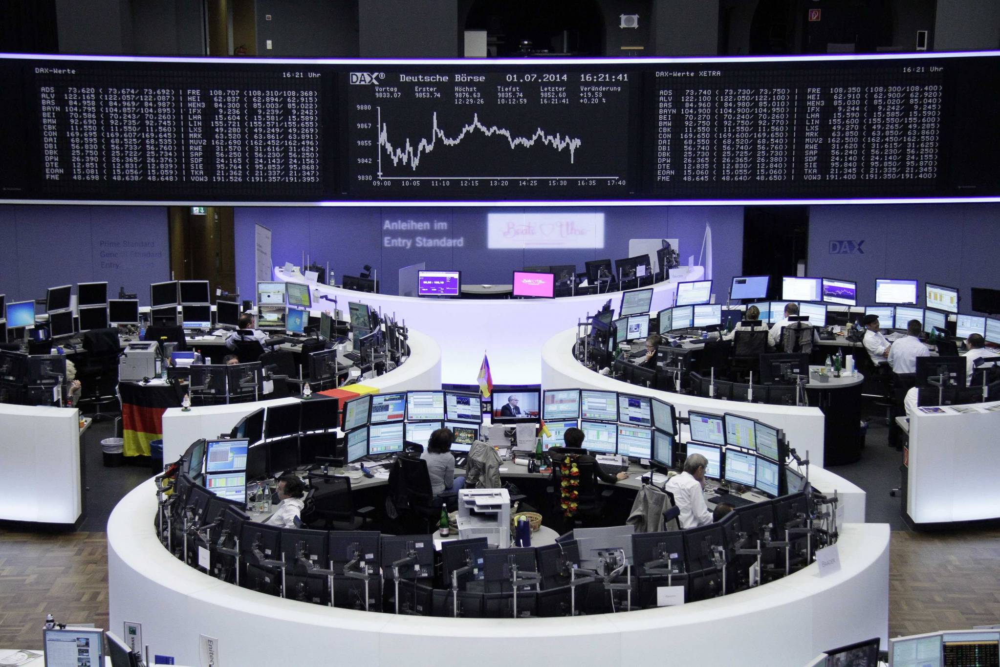الأسهم الأوروبية قرب مستويات قياسية وسط آمال التعافي