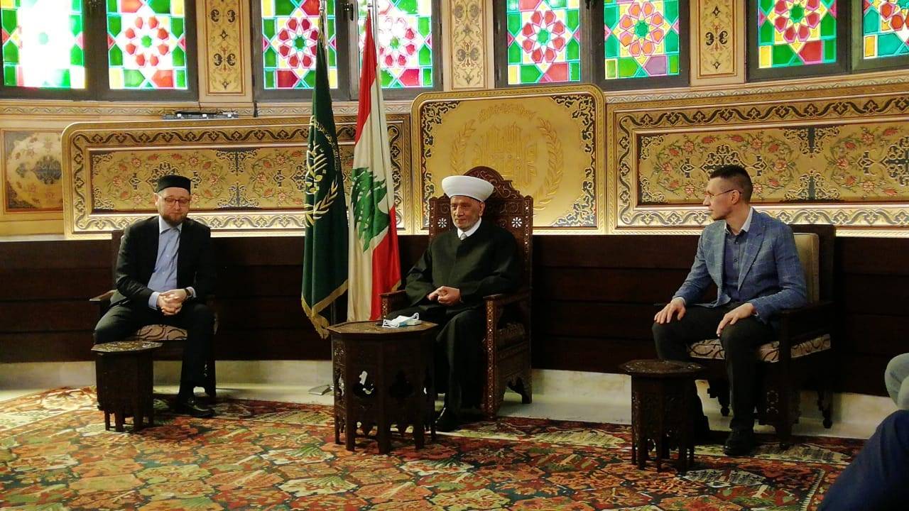 مفتي موسكو يزور المفتي دريان  وجمعية التكافل لرعاية الطفولة