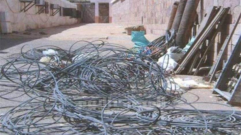 سرقة احدى شبكات الكهرباء في ضهر المغارة