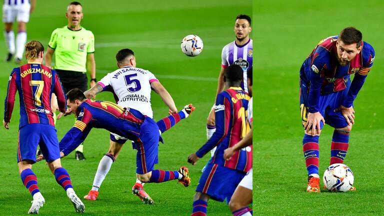 ميسي يشتكي من حكم مباراة برشلونة ضد بلد الوليد