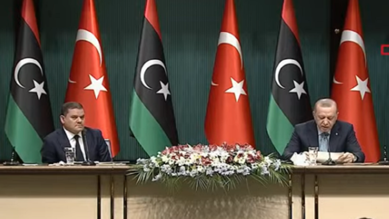 أردوغان والدبيبة يوقعان 5 مذكرات تفاهم بين أنقرة وطرابلس