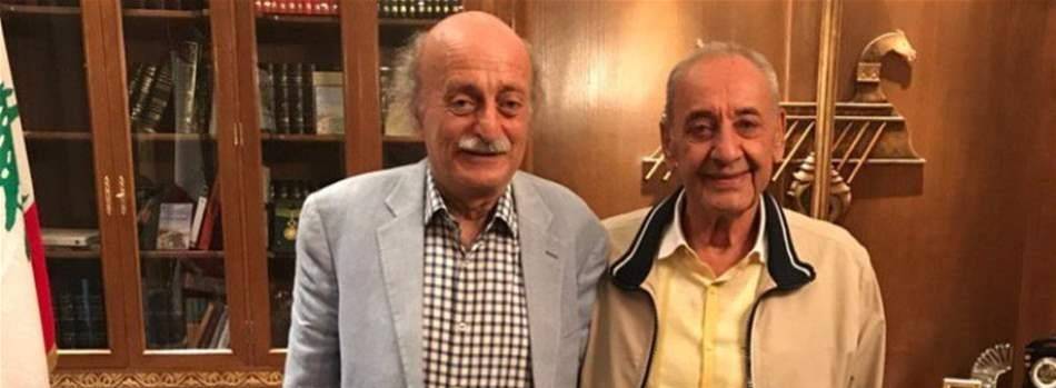 تشاور بين بري وجنبلاط وتقاطع على التنبيه