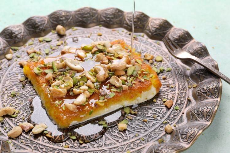كنافة بالقشطة المنزلية