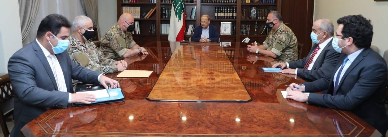 رئيس الجمهورية يترأس اجتماعاً لأعضاء الوفد الى مفاوضات ترسيم الحدود البحرية