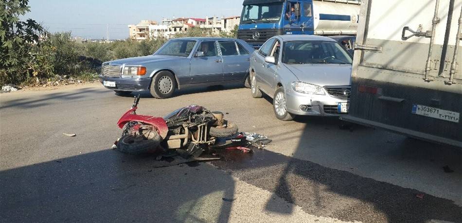 جريحان في حادث سير على طريق عام صور - العباسية