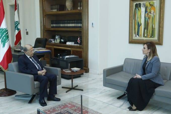 عون استقبل وزيرة الشباب والرياضة فارتينيه اوهانيان
