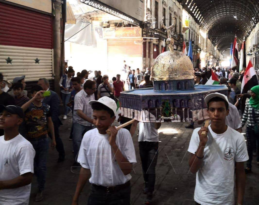 دمشق تحيي "يوم القدس العالمي" بمسيرة باتجاه الأموي