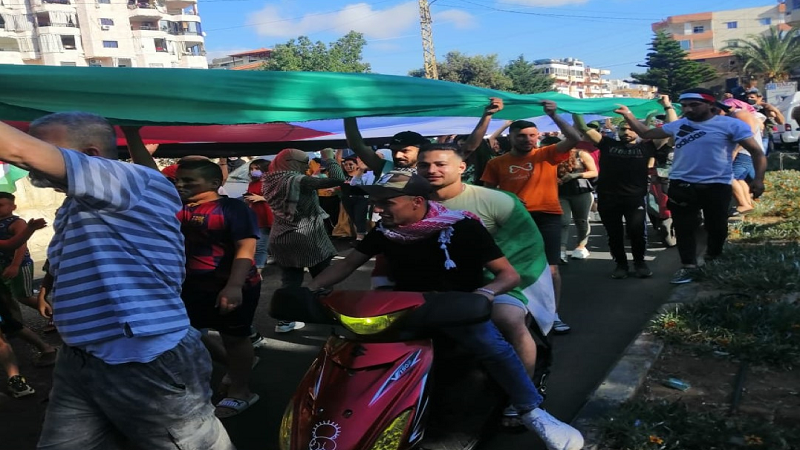 مسيرة تضامنية مع فلسطين وشعبها في حارة الناعمة