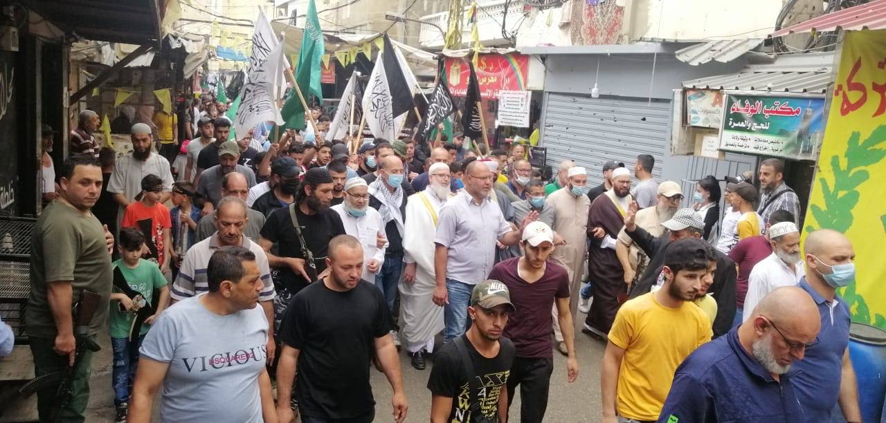 مسيرات في عين الحلوة ووادي الزينة دعما للقدس وغزة