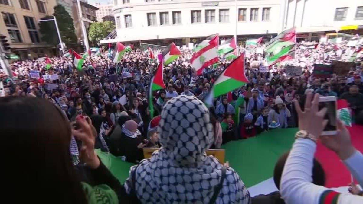 آلاف المتظاهرين في أستراليا رفضا للهجمات الإسرائيلية على غزة