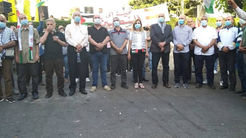 وقفة للشيوعي في شحيم تضامنا مع فلسطين