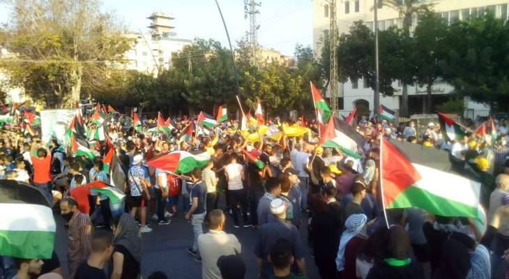 مسيرة شعبية لبنانية- فلسطينية في صيدا رفضا للعدوان على غزة