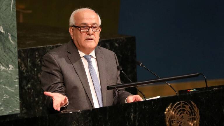بم طالب سفير فلسطين في الأمم المتحدة إدارة بايدن؟