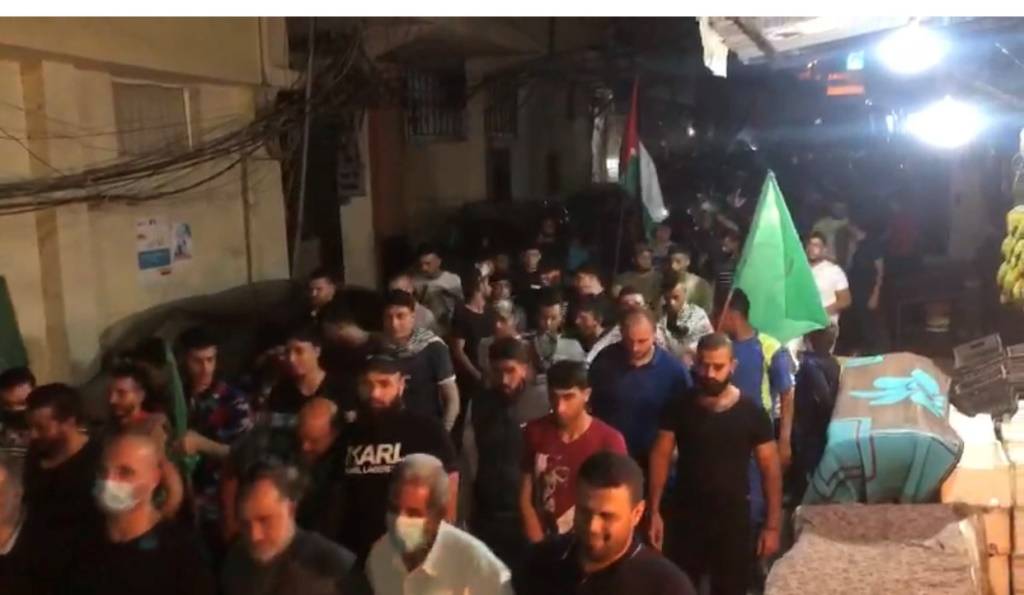 مسيرات في صيدا وعين الحلوة ابتهاجا بوقف اطلاق النار في فلسطين