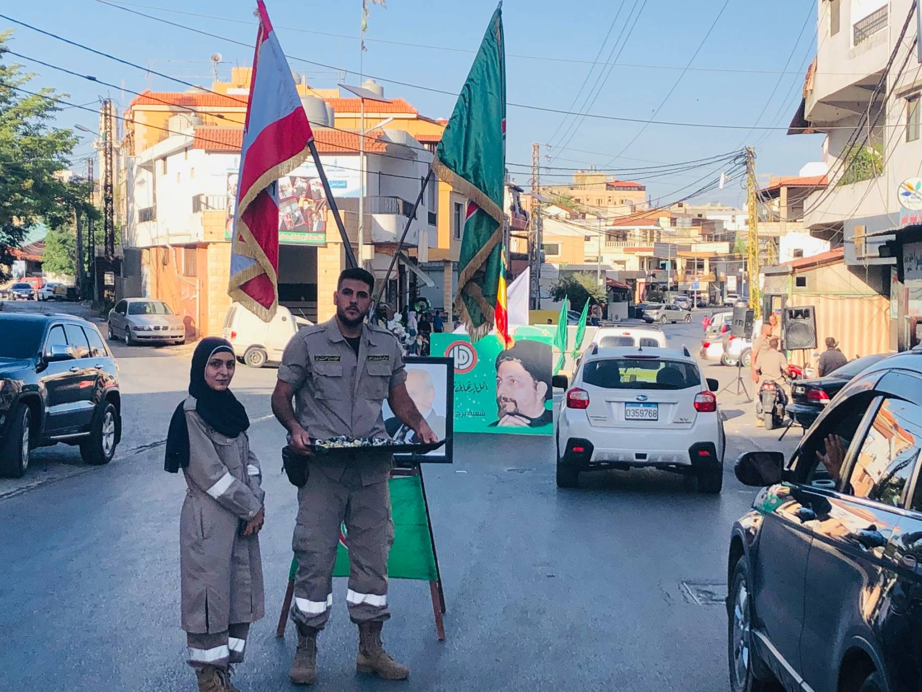 حواجز محبة في برج رحال احتفاء بعيد التحرير