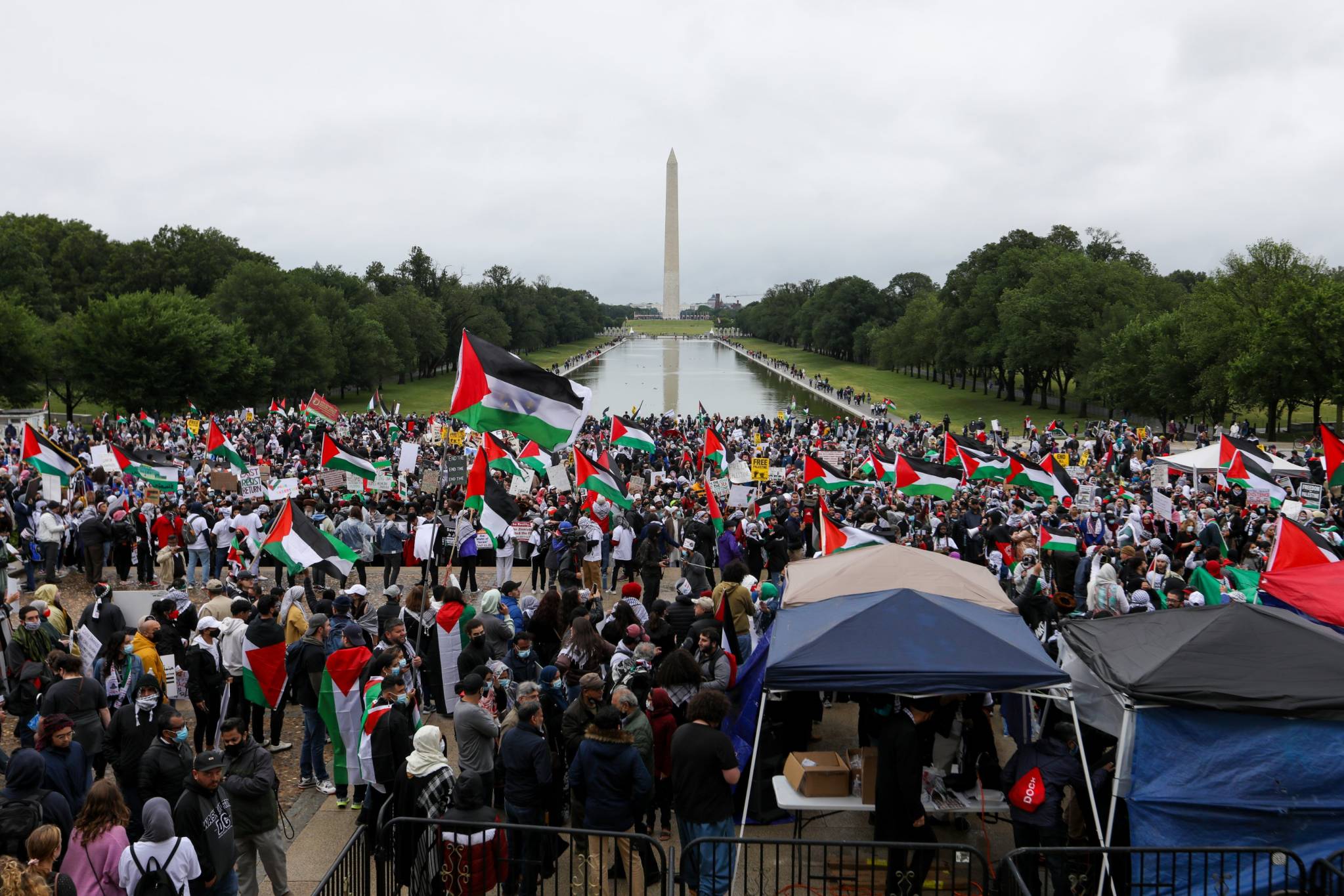تظاهرة ضخمة في واشنطن دعماً لفلسطين