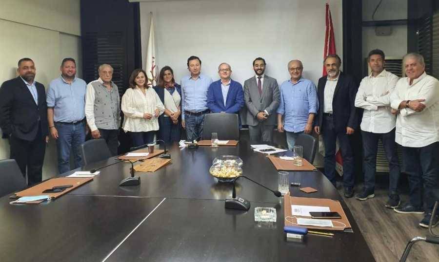 شماس استقبل أبي حيدر في زيارة عمل في جمعية تجار بيروت