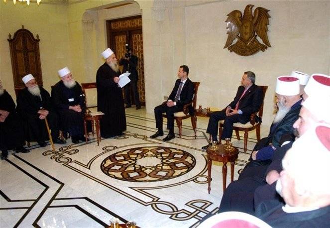 شيخ العقل يبرق للرئيس الأسد مهنئاً بإعادة إنتخابه