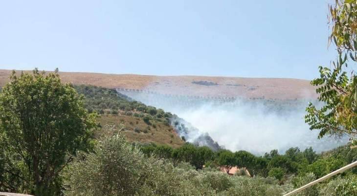 اندلاع حريق في عين تنورة في خراج حاصبيا