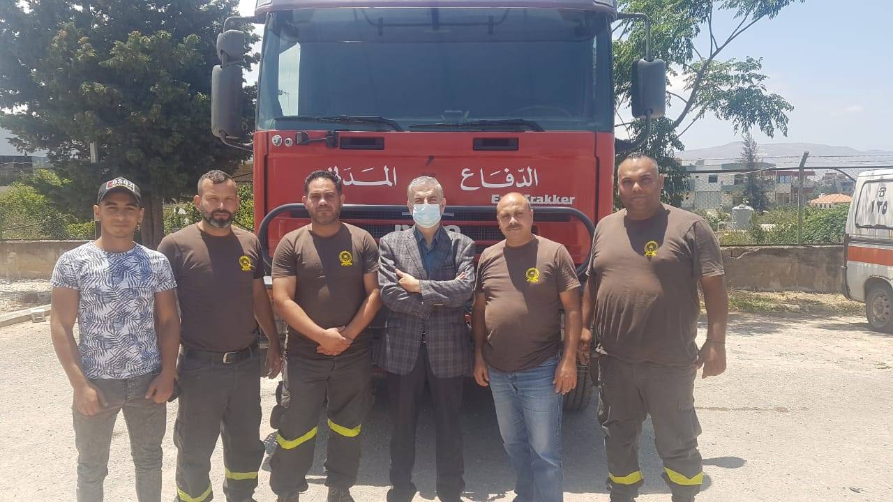 رئيس بلدية ببنين العبدة زار مركز الدفاع المدني في البلدة