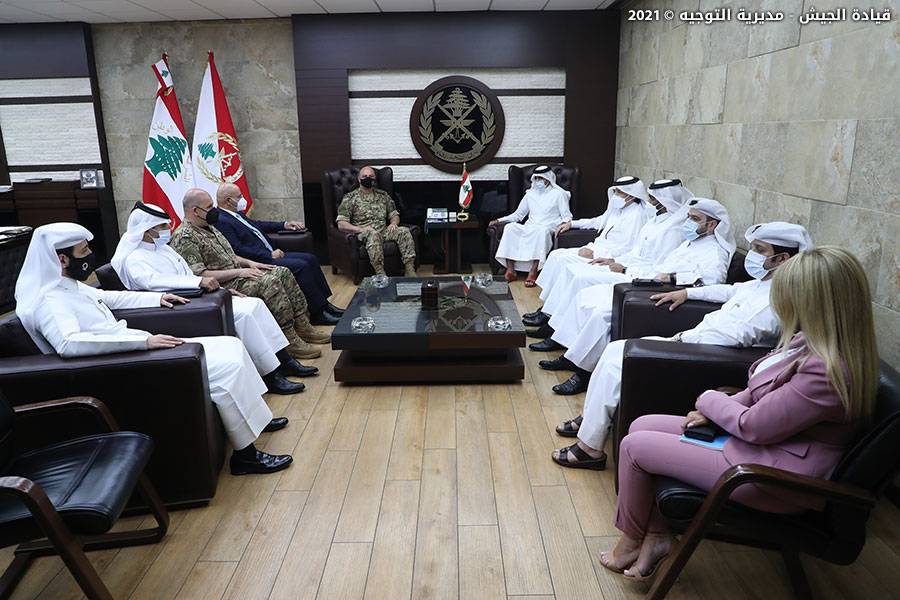 قائد الجيش استقبل السفير القطري في لبنان