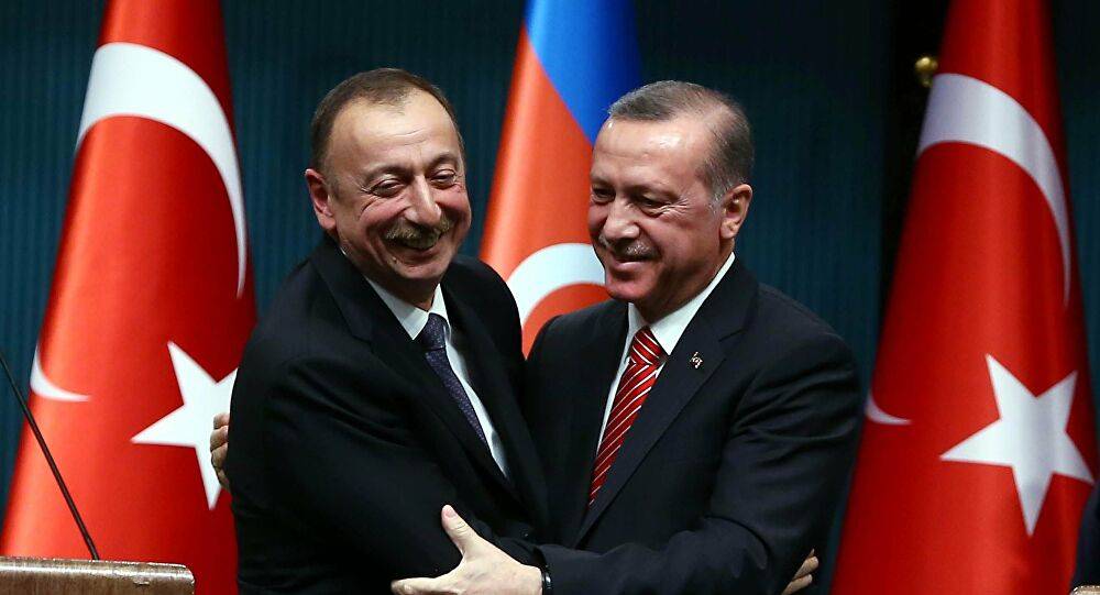 علييف يستقبل اردوغان وعقيلته في منطقة فيزولي