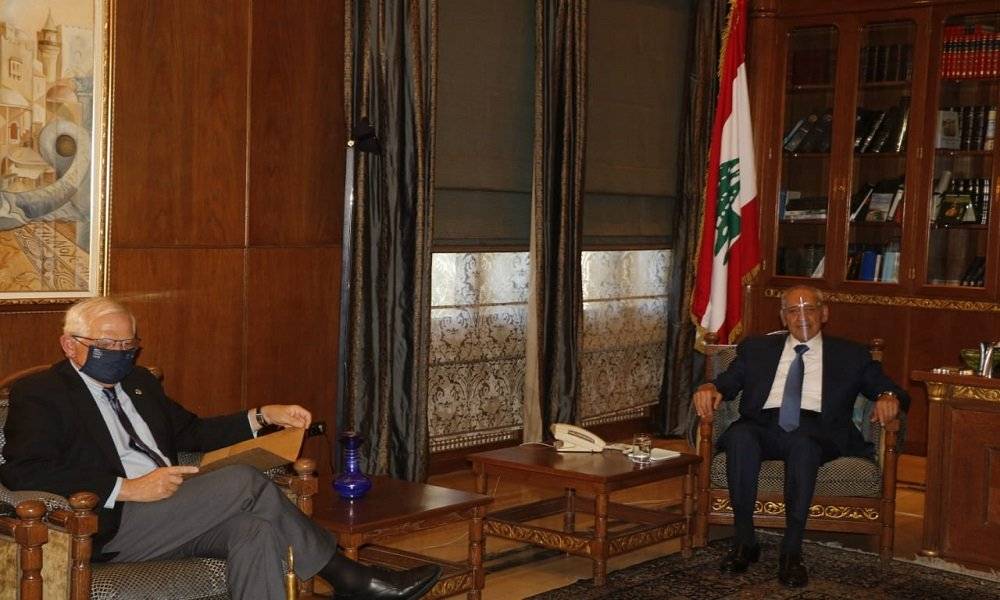 بري استقبل بوريل في عين التينة