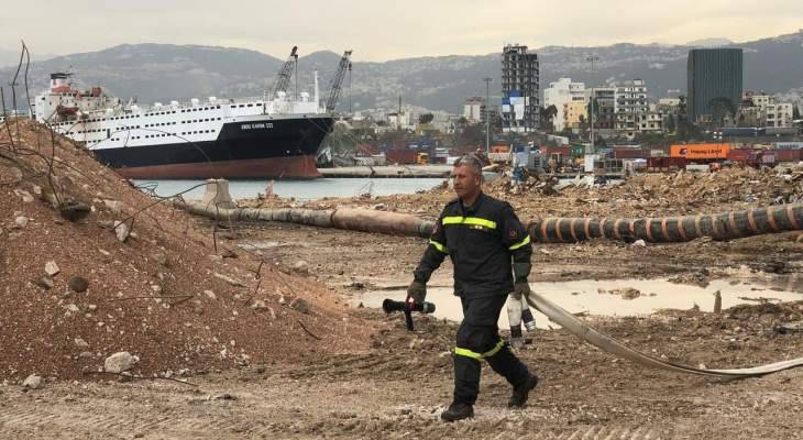 الدفاع المدني: نواصل تنفيذ المهام الموكلة إلينا في مرفأ بيروت