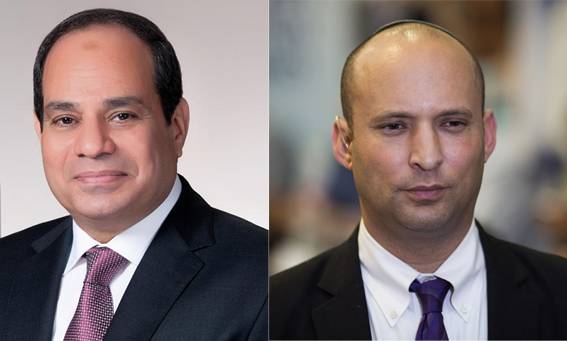 السيسي لرئيس وزراء «إسرائيل» : ندعم حلا عادلا مع الفلسطينيين