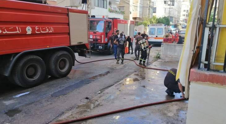 إخماد حريق في مستودع للمازوت في عبرا